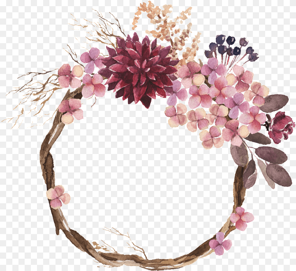 Ben U0027s Shana Watercolour Garland Of Flowers, Plant, Flower, Flower Arrangement, Accessories Free Png