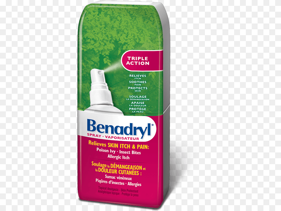 Benadryl Itch Spray Benadryl After Bite Spray, Bottle, Herbal, Herbs, Plant Free Png Download