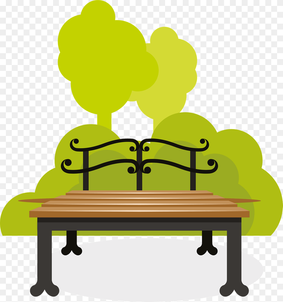 Bench In Park Clipart, Furniture, Table, Park Bench Free Png Download