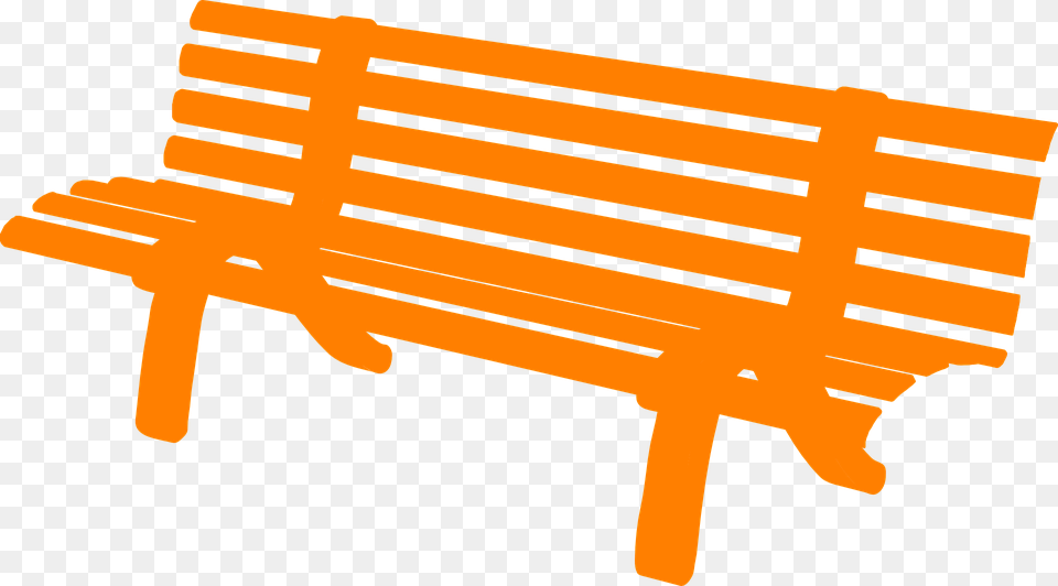 Bench Orange Rest Sit Seat Park Bench Bench Clip Art, Furniture, Park Bench, Dynamite, Weapon Free Png