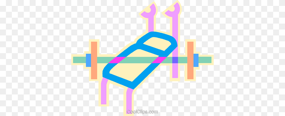 Bench Press With Weights Royalty Free Vector Clip Art Illustration, Bus Stop, Outdoors Png Image