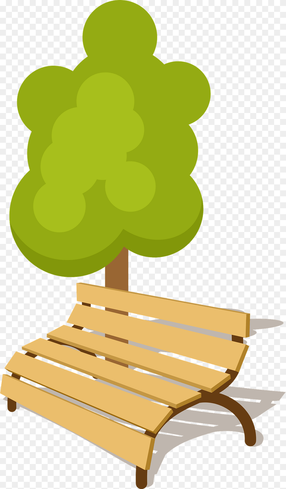 Bench Under The Tree Clipart, Furniture, Park Bench, Crib, Infant Bed Png Image
