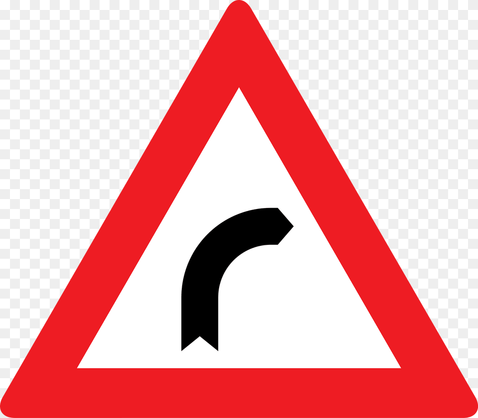 Bend Ahead Sign In Austria Clipart, Symbol, Road Sign, Dynamite, Weapon Free Transparent Png