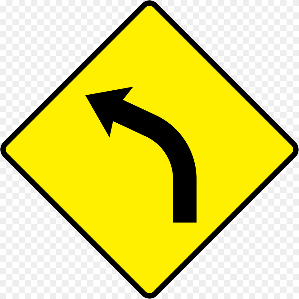 Bend Ahead Sign In Ireland Clipart, Road Sign, Symbol, Blackboard Free Png Download