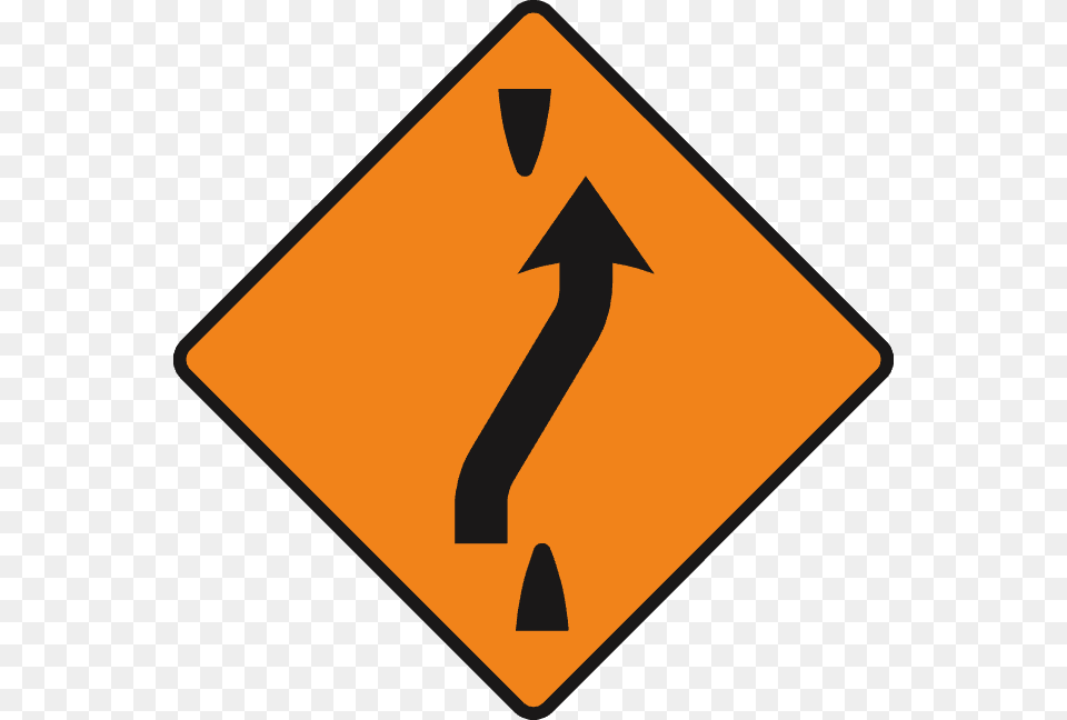 Bend In The Road To The Left Ahead, Sign, Symbol, Road Sign, Blackboard Png Image