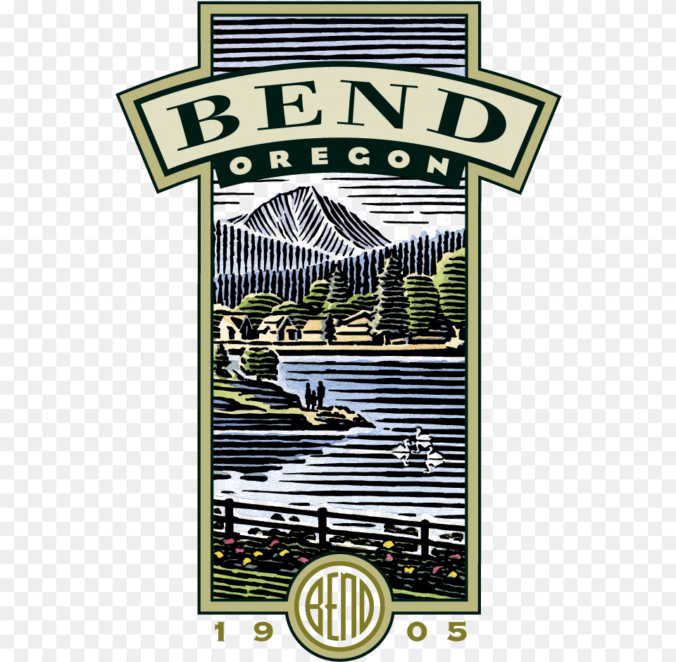 Bend Oregon Sign, Advertisement, Poster, Person, Architecture Free Png Download