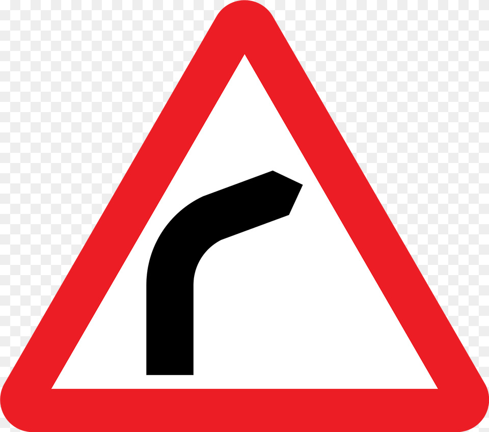 Bend To Right Left If Symbol Reversed Clipart, Sign, Road Sign Png