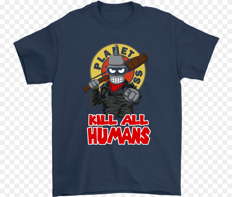 Bender Negan Kill All Human Futurama The Walking Dead Snoopy Hogwarts, Clothing, People, Person, T-shirt Free Png