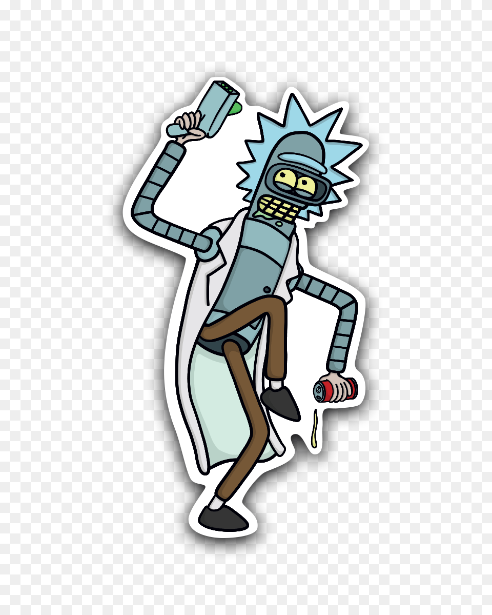 Bender Rick Sticker Florp Studios, Book, Comics, Publication, Person Free Png