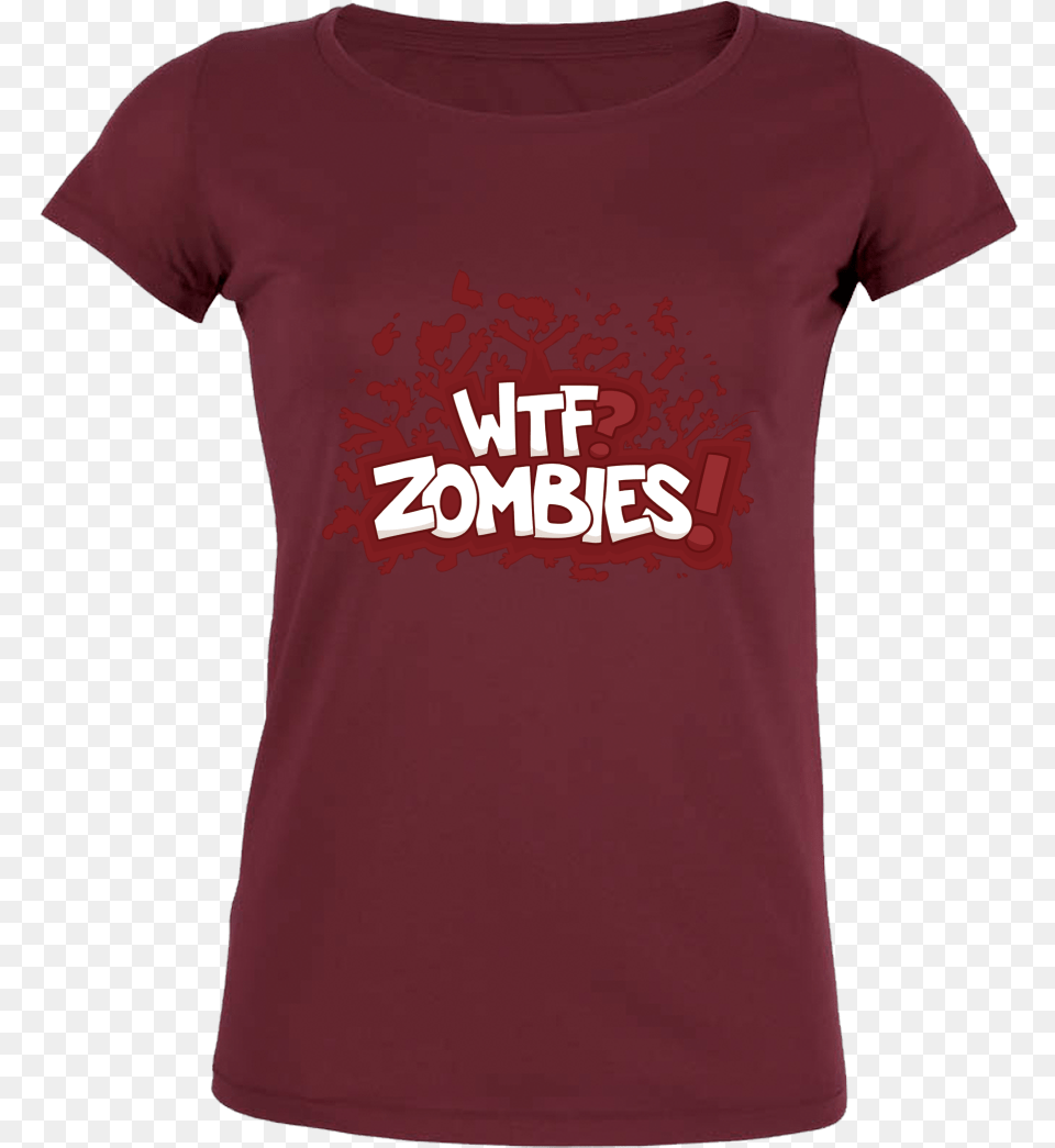 Bender Wtf Zombies T Shirt Stella Loves Girlie Burgundy Active Shirt, Clothing, Maroon, T-shirt Free Png Download