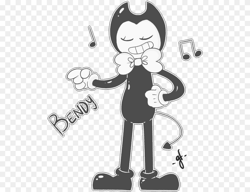 Bendy And The Ink Machine Dance Drawing Fan Art Bendy The Dancing Demon Gif, Baby, Person, Cartoon Free Png Download