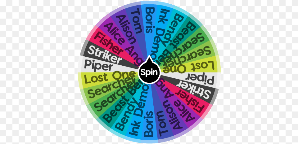 Bendy And The Ink Machine Spin Wheel App Circle, Disk, Dvd Free Transparent Png