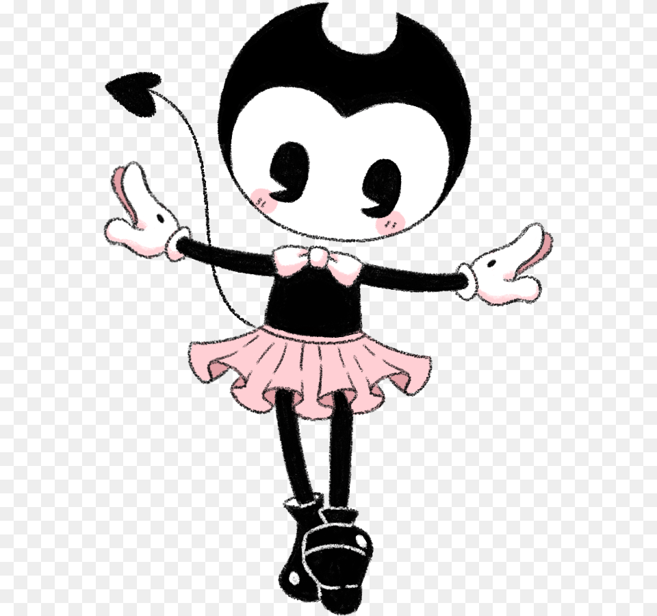 Bendy In A Tutu, Stencil, Baby, Person, Face Free Png Download