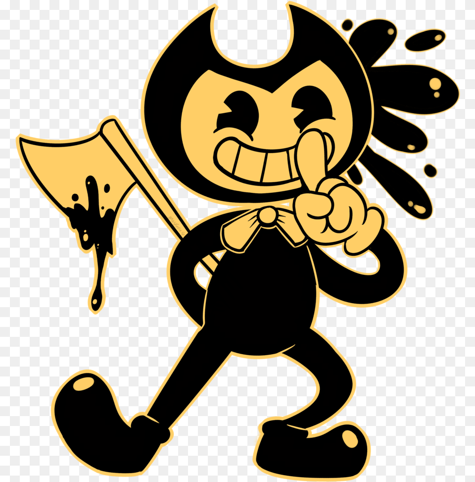 Bendy With An Axe, Person, Face, Head Free Png Download