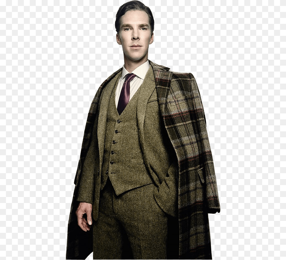 Benedict Cumberbatch Benedict Cumberbatch Tweed Suit, Jacket, Blazer, Clothing, Coat Free Png Download