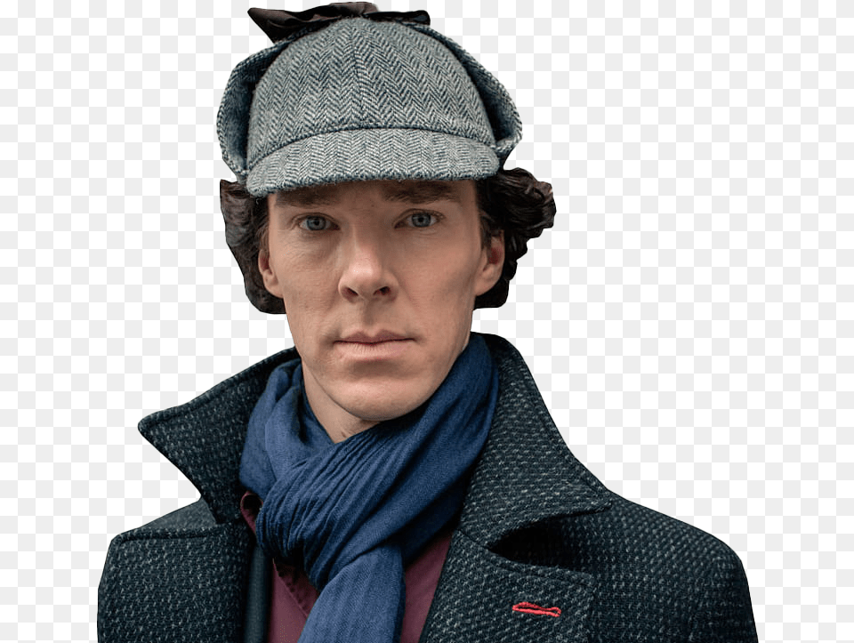 Benedict Cumberbatch Sherlock Holmes Clipart Background Benedict As Sherlock Holmes, Head, Photography, Portrait, Hat Png Image