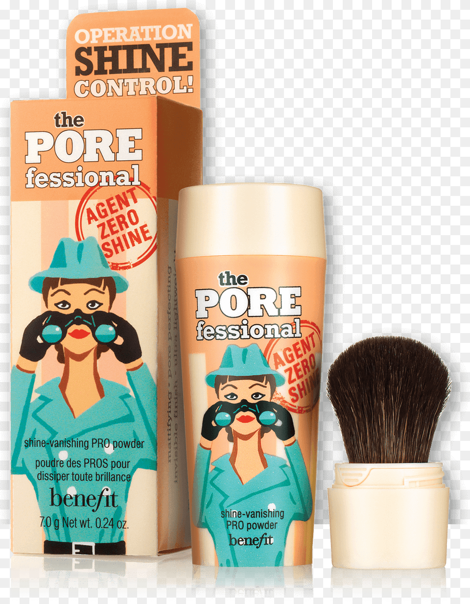 Benefit Face The Porefessional Agent Zero Shine, Person, Head, Bottle, Lotion Free Png