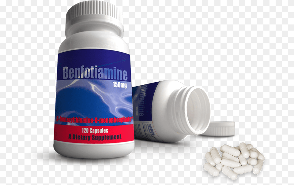 Benfotiamine 150mg Gelatin Capsules, Medication, Pill, Can, Tin Free Png