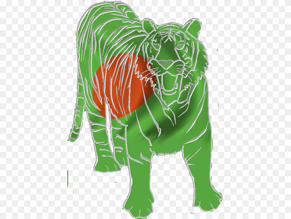 Bengal Tiger Bangladeshi Flag, Person, Animal, Wildlife, Mammal Png