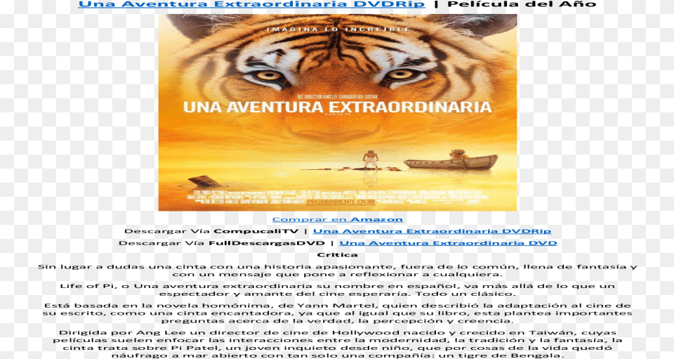 Bengal Tiger Download Bengal Tiger, Advertisement, Poster, Mammal, Animal Png Image