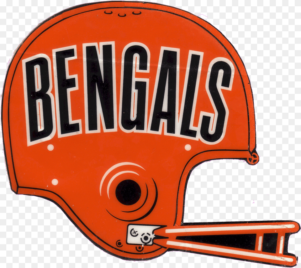 Bengals Helmet Clipart Download Old 1968 Bengals Helmet, American Football, Sport, Playing American Football, Person Free Transparent Png