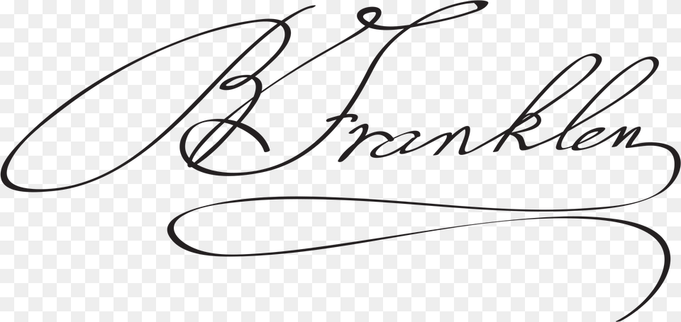 Benjamin Franklin Signature, Handwriting, Text Png