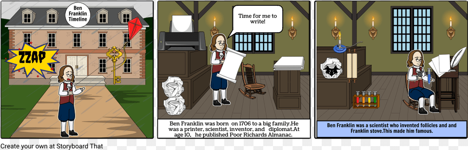 Benjamin Franklin Timeline, Book, Comics, Publication, Person Free Png Download