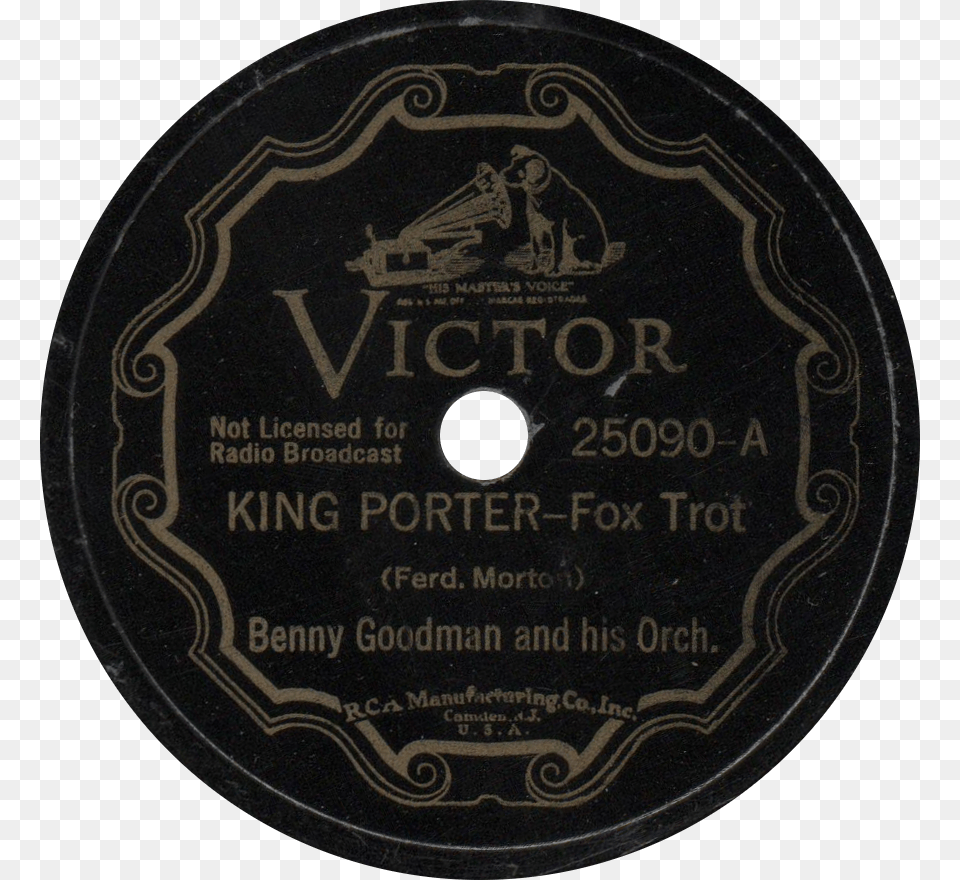 Benny Goodman King Porter Stomp 1935 Record, Disk, Hockey, Ice Hockey, Ice Hockey Puck Free Png Download
