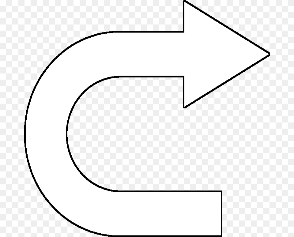 Bent Black Arrow Clip Art, Symbol, Number, Text Png