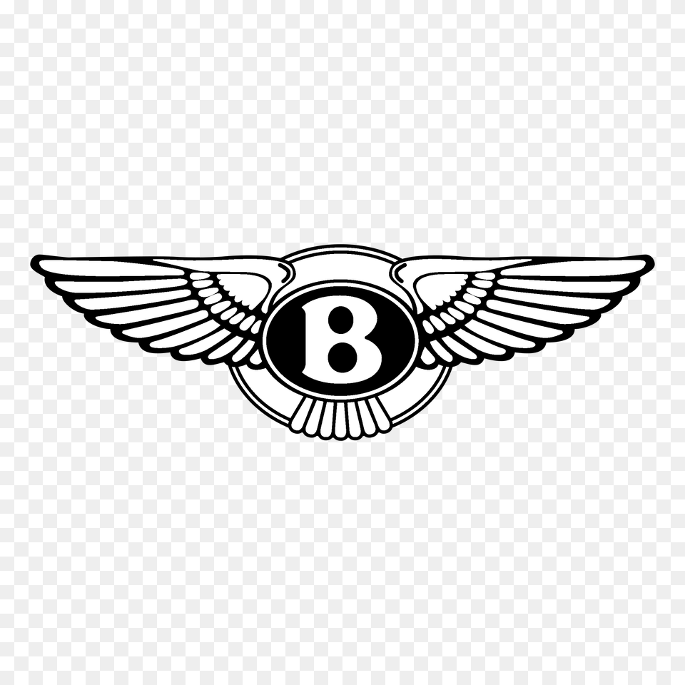 Bentley Motors Logo Transparent Vector, Emblem, Symbol, Animal, Bird Png