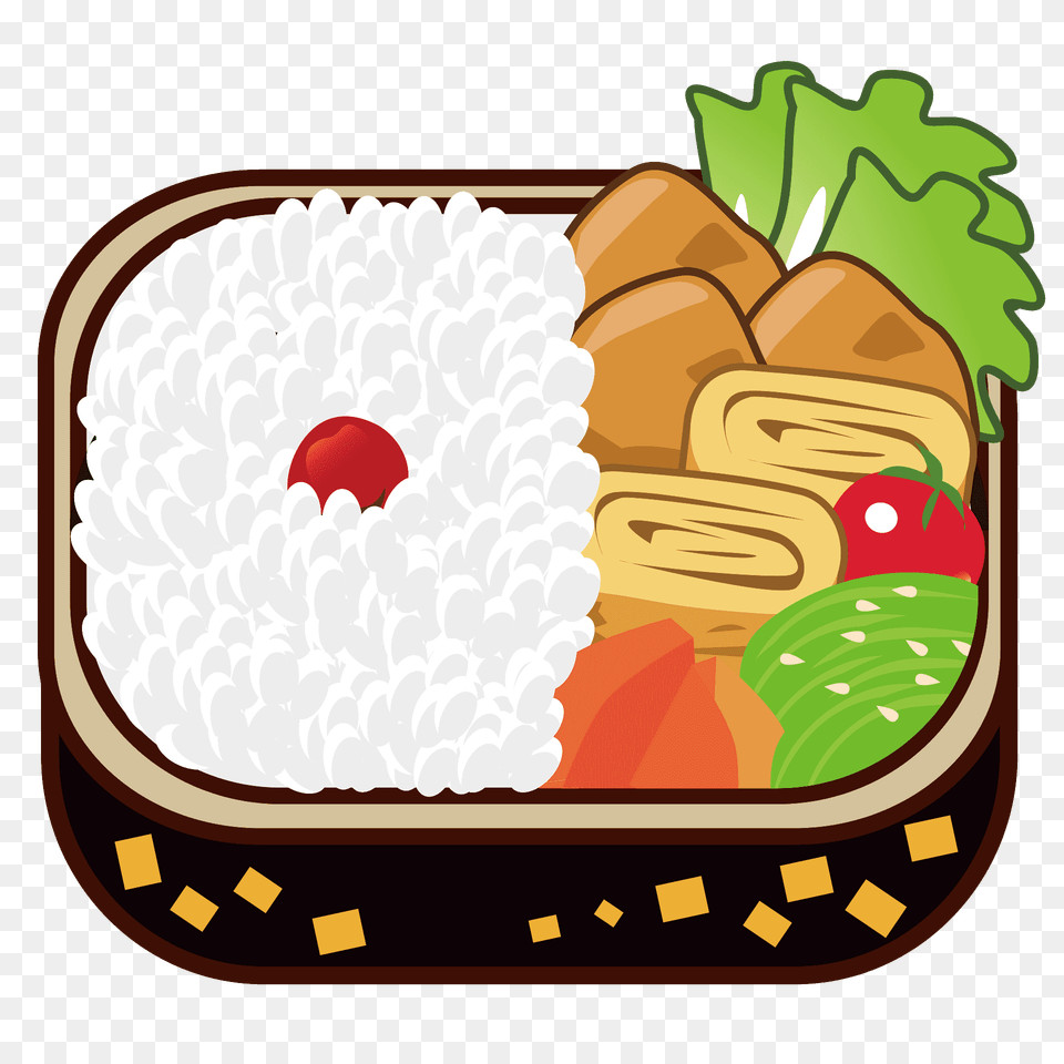 Bento Box Emoji Clipart, Food, Lunch, Meal, Dish Png Image