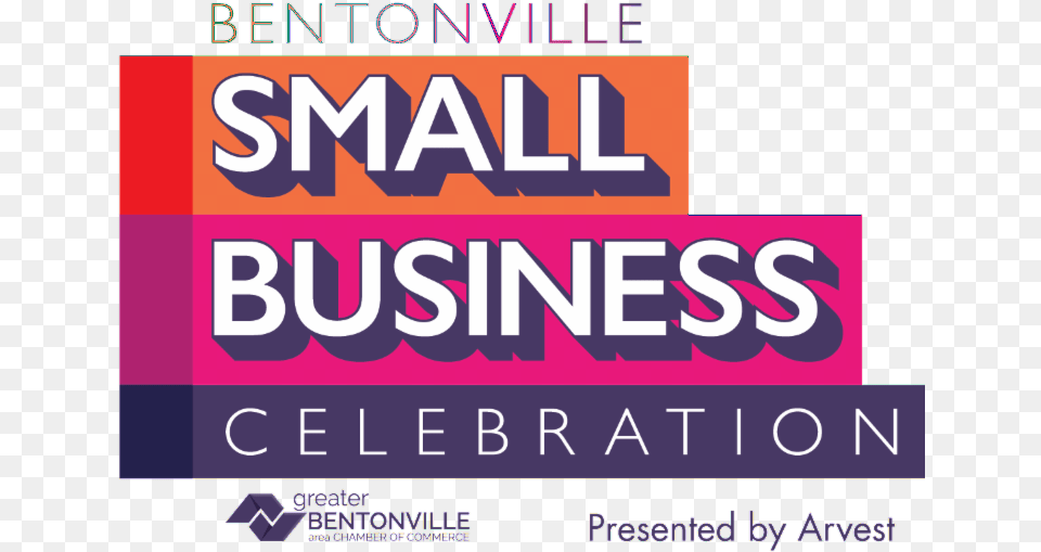 Bentonville Small Business Celebration Main 2 Poster, Advertisement, Purple, Scoreboard, Text Free Transparent Png