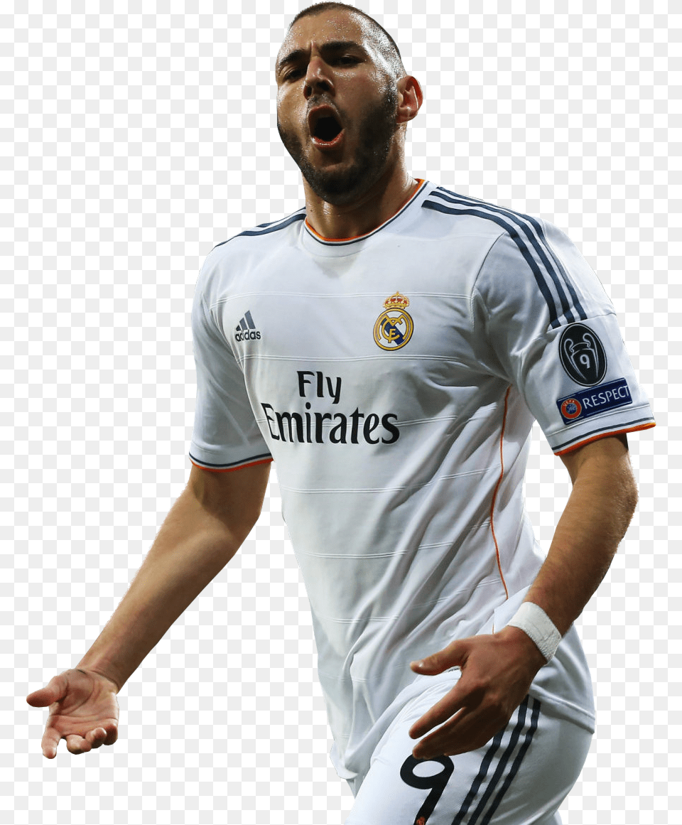 Benzema Real Madrid, Head, Shirt, Person, Clothing Free Png