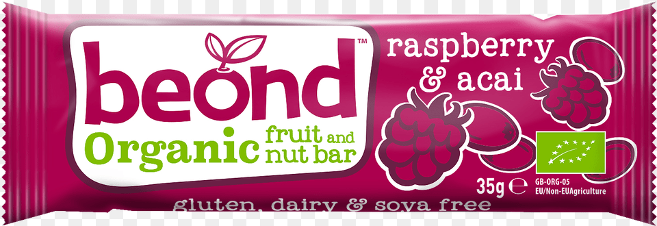 Beond Organic Raspberry Amp Berry Fruit Amp Nut Bar Beond Bars, Gum, Food, Sweets Free Png Download