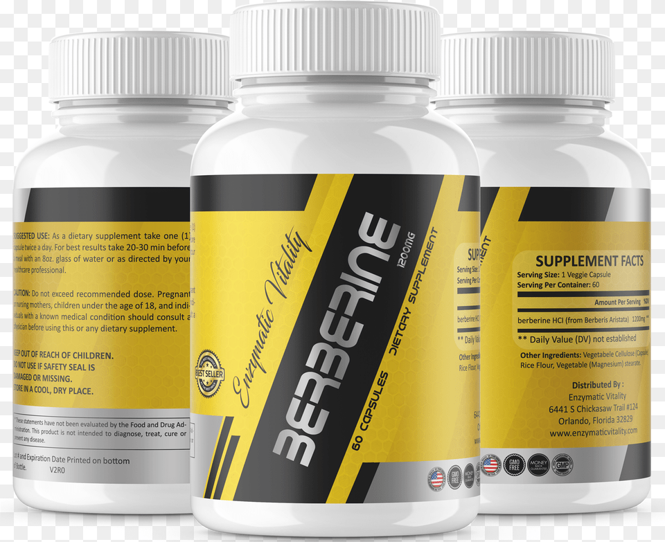 Berberine Uses How Can Berberine Help For Weight Loss Nutraceutical, Bottle, Shaker, Tin Free Png