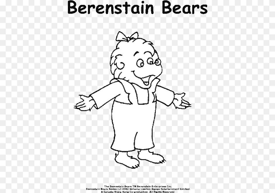 Berenstain Bears Coloring Page, Baby, Person, Face, Head Png Image