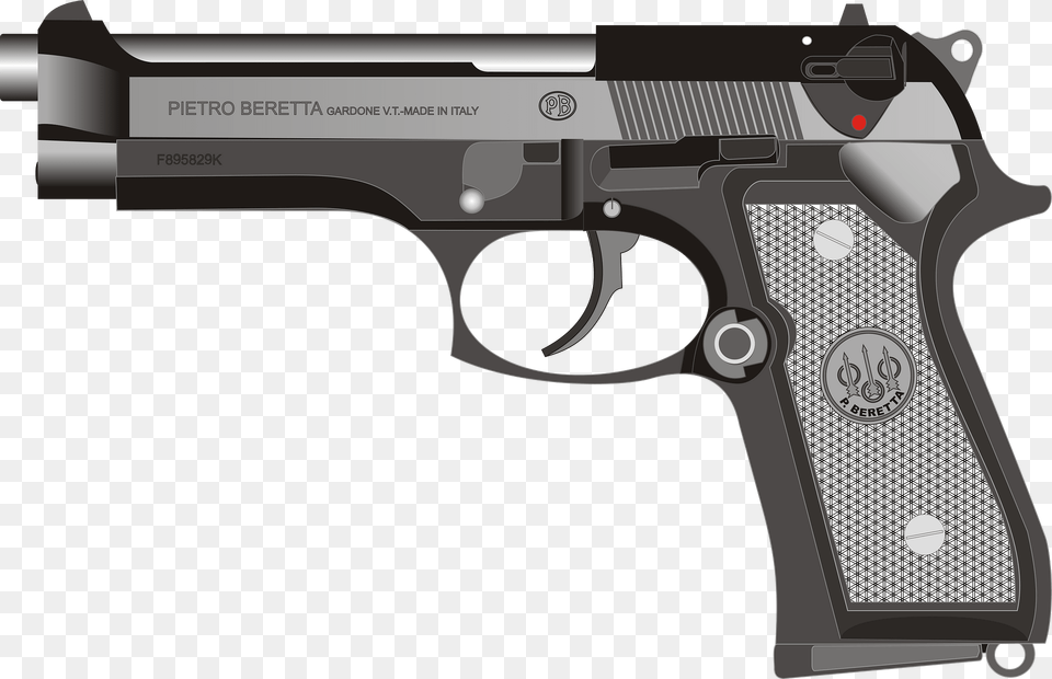 Beretta Clipart, Firearm, Gun, Handgun, Weapon Png