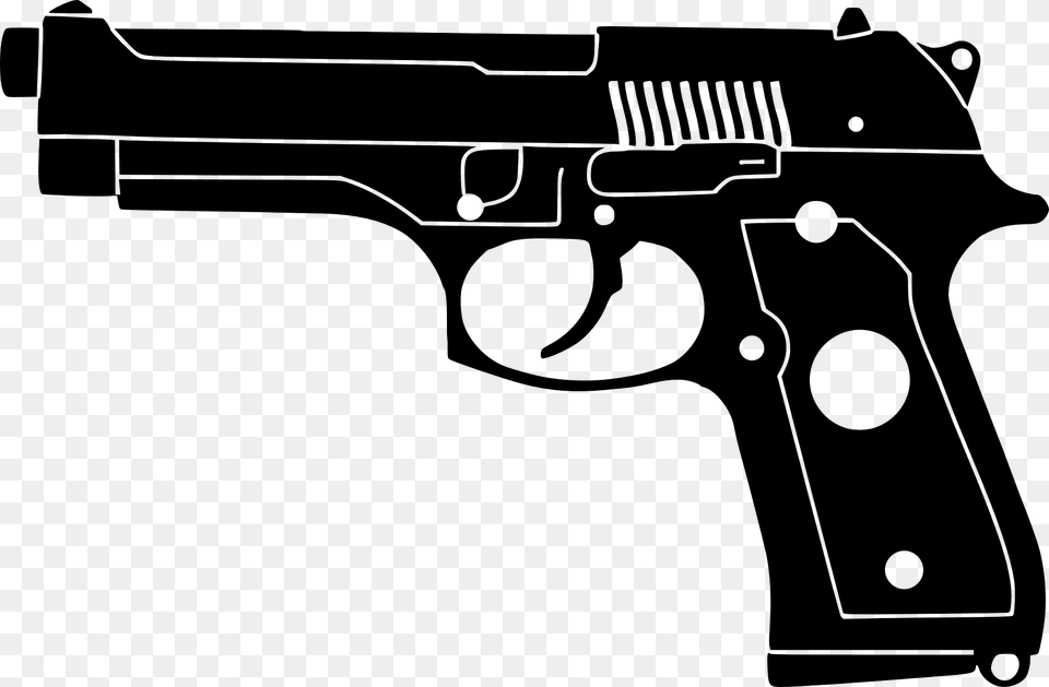 Beretta M9 Clipart, Firearm, Gun, Handgun, Weapon Png Image