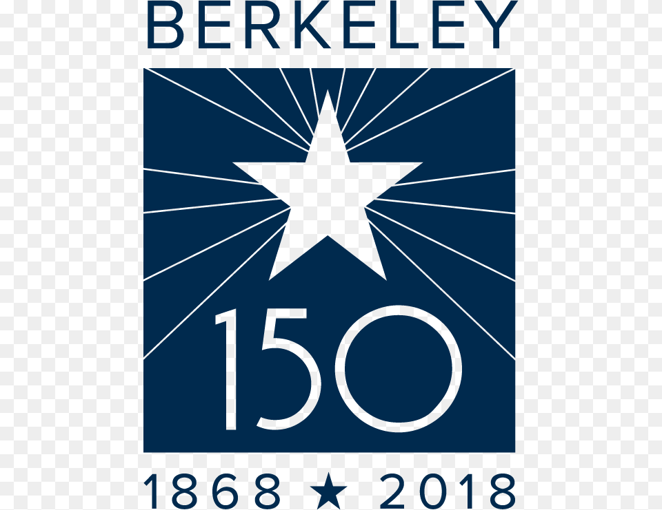 Berkeley 150 Years Of Light, Symbol, Star Symbol, Logo, Advertisement Free Png Download