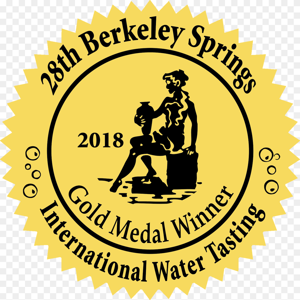 Berkeley Springs International Water Tasting Gold Medal, Logo, Adult, Male, Man Free Transparent Png