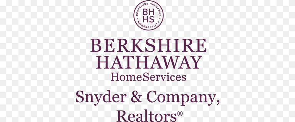 Berkshire Hathaway Snyder Real Estate Logo, Text, Purple, Advertisement, Poster Free Png