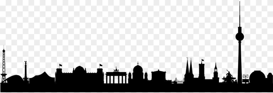 Berlin Skyline Urban Tv Tower Brandenburge Berlin Skyline, Gray Free Transparent Png