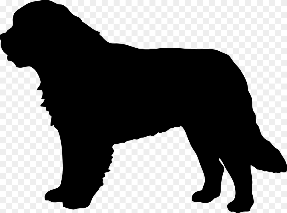 Bernard Great Dane Dobermann German Shepherd Clip Art St Bernard Silhouette, Gray Free Png