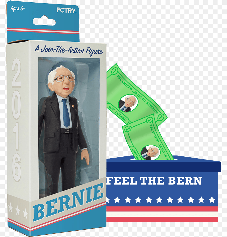 Bernie Sanders Action Figure Fctry No Box Action Figures Cartoon, Woman, Person, Figurine, Female Free Png