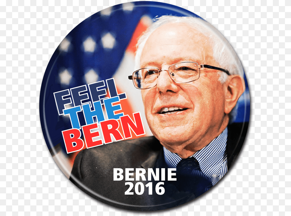 Bernie Sanders Button Bernie Sanders Campaign Button Transparent, Symbol, Photography, Badge, Logo Png Image