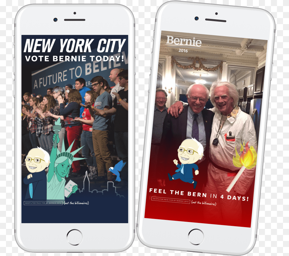 Bernie Snapchat Iphone, Phone, Electronics, Mobile Phone, Man Png