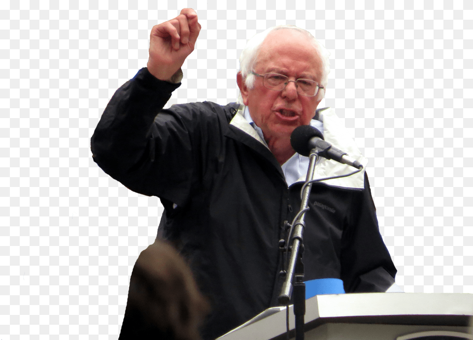 Berniecut Bernie Sanders, Male, Man, Hand, Microphone Free Png