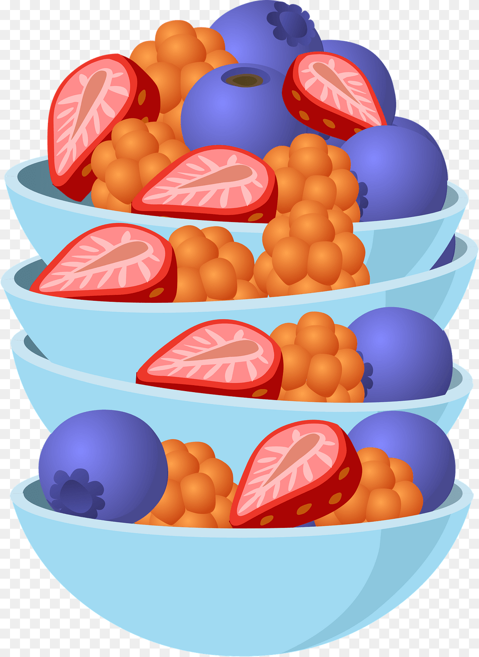 Berry Bowl Clipart, Food, Fruit, Plant, Produce Png Image