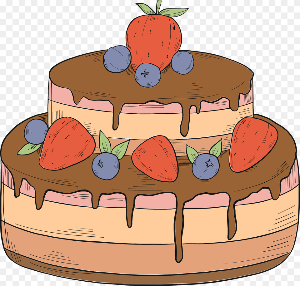 Berry Cake Clipart, Produce, Plant, Fruit, Food Free Png
