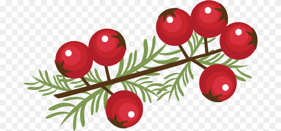 Berry Sprig Svg Cutting Files For Cutting Machines Clip Art Christmas Red Berries, Conifer, Plant, Tree, Food Free Png
